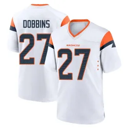 Men's J.K. Dobbins Denver Broncos No.27 Game 2nd Jersey - White