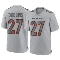 Men's J.K. Dobbins Denver Broncos No.27 Game Atmosphere Fashion Jersey - Gray
