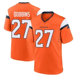 Men's J.K. Dobbins Denver Broncos No.27 Game Jersey - Orange
