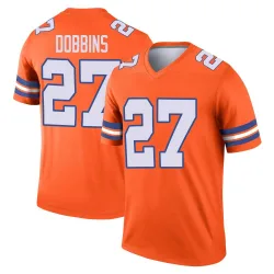 Men's J.K. Dobbins Denver Broncos No.27 Legend Alternate Mile High Collection 1977 Throwback Jersey - Orange
