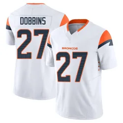 Men's J.K. Dobbins Denver Broncos No.27 Limited Vapor F.U.S.E. Jersey - White
