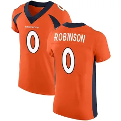 Men's Jaden Robinson Denver Broncos No.0 Elite Team Color Vapor Untouchable Jersey - Orange