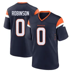 Men's Jaden Robinson Denver Broncos No.0 Game Alternate Jersey - Navy