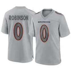 Men's Jaden Robinson Denver Broncos No.0 Game Atmosphere Fashion Jersey - Gray