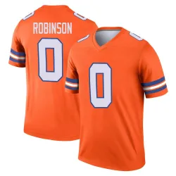 Men's Jaden Robinson Denver Broncos No.0 Legend Alternate Mile High Collection 1977 Throwback Jersey - Orange