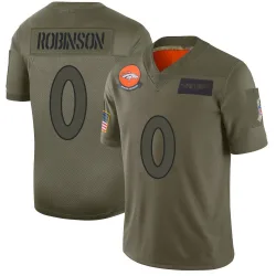 Men's Jaden Robinson Denver Broncos No.0 Limited 2019 Salute to Service Jersey - Camo
