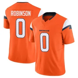Men's Jaden Robinson Denver Broncos No.0 Limited Vapor F.U.S.E. 2nd Jersey - Orange