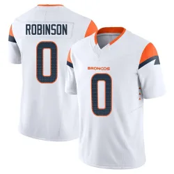 Men's Jaden Robinson Denver Broncos No.0 Limited Vapor F.U.S.E. Jersey - White