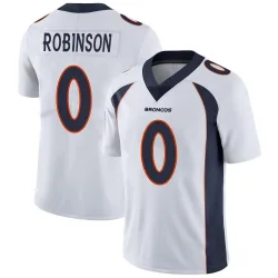 Men's Jaden Robinson Denver Broncos No.0 Limited Vapor Untouchable Jersey - White