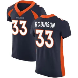 Men's Jaden Robinson Denver Broncos No.33 Elite Alternate Vapor Untouchable Jersey - Navy