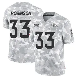 Men's Jaden Robinson Denver Broncos No.33 Limited 2024 Salute to Service Jersey - Arctic Camo