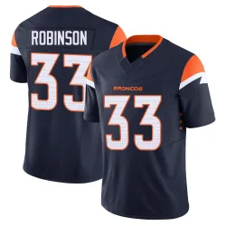Men's Jaden Robinson Denver Broncos No.33 Limited Alternate Vapor F.U.S.E. Jersey - Navy