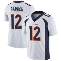 Men's Jahdae Barron Denver Broncos No.12 Limited Vapor Untouchable Jersey - White