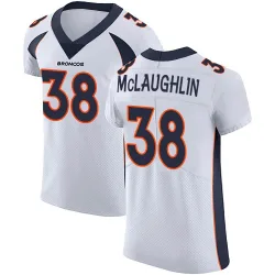 Men's Jaleel McLaughlin Denver Broncos No.38 Elite Vapor Untouchable Jersey - White