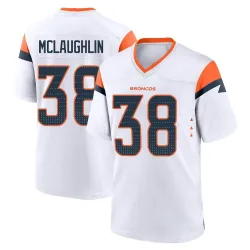 Men's Jaleel McLaughlin Denver Broncos No.38 Game 2nd Jersey - White