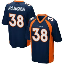 Men's Jaleel McLaughlin Denver Broncos No.38 Game Alternate Jersey - Navy Blue