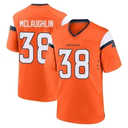 Men's Jaleel McLaughlin Denver Broncos No.38 Game Jersey - Orange