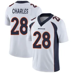 Men's Jamaal Charles Denver Broncos No.28 Limited Vapor Untouchable Jersey - White