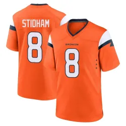 Men's Jarrett Stidham Denver Broncos No.8 Game Jersey - Orange
