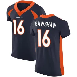Men's Jeremy Crawshaw Denver Broncos No.16 Elite Alternate Vapor Untouchable Jersey - Navy