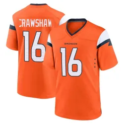Men's Jeremy Crawshaw Denver Broncos No.16 Game Jersey - Orange