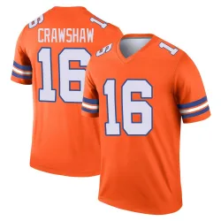 Men's Jeremy Crawshaw Denver Broncos No.16 Legend Alternate Mile High Collection 1977 Throwback Jersey - Orange