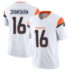 Men's Jeremy Crawshaw Denver Broncos No.16 Limited Vapor F.U.S.E. Jersey - White