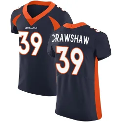 Men's Jeremy Crawshaw Denver Broncos No.39 Elite Alternate Vapor Untouchable Jersey - Navy