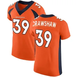 Men's Jeremy Crawshaw Denver Broncos No.39 Elite Team Color Vapor Untouchable Jersey - Orange
