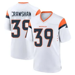 Men's Jeremy Crawshaw Denver Broncos No.39 Game 2nd Jersey - White