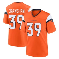 Men's Jeremy Crawshaw Denver Broncos No.39 Game Jersey - Orange