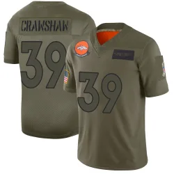 Men's Jeremy Crawshaw Denver Broncos No.39 Limited 2019 Salute to Service Jersey - Camo