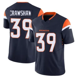 Men's Jeremy Crawshaw Denver Broncos No.39 Limited Alternate Vapor F.U.S.E. Jersey - Navy