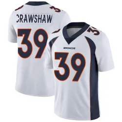 Men's Jeremy Crawshaw Denver Broncos No.39 Limited Vapor Untouchable Jersey - White