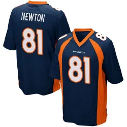 Men's Jerjuan Newton Denver Broncos No.81 Game Alternate Jersey - Navy Blue