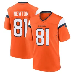 Men's Jerjuan Newton Denver Broncos No.81 Game Jersey - Orange
