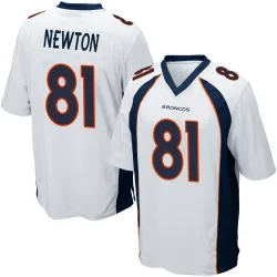Men's Jerjuan Newton Denver Broncos No.81 Game Jersey - White