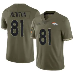 Men's Jerjuan Newton Denver Broncos No.81 Limited 2022 Salute To Service Jersey - Olive