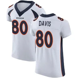Men's Joaquin Davis Denver Broncos No.80 Elite Vapor Untouchable Jersey - White
