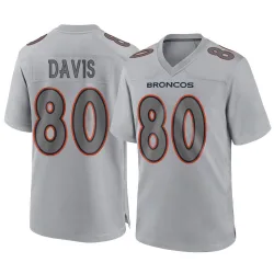 Men's Joaquin Davis Denver Broncos No.80 Game Atmosphere Fashion Jersey - Gray