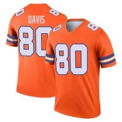 Men's Joaquin Davis Denver Broncos No.80 Legend Alternate Mile High Collection 1977 Throwback Jersey - Orange