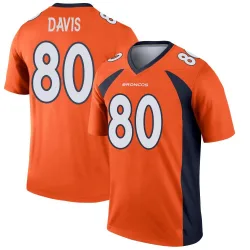 Men's Joaquin Davis Denver Broncos No.80 Legend Jersey - Orange