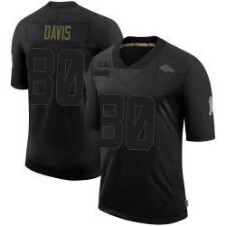 Men's Joaquin Davis Denver Broncos No.80 Limited 2020 Salute To Service Jersey - Black