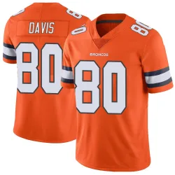 Men's Joaquin Davis Denver Broncos No.80 Limited Color Rush Vapor Untouchable Jersey - Orange
