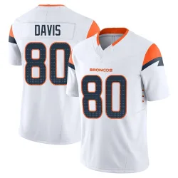Men's Joaquin Davis Denver Broncos No.80 Limited Vapor F.U.S.E. Jersey - White