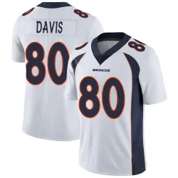 Men's Joaquin Davis Denver Broncos No.80 Limited Vapor Untouchable Jersey - White