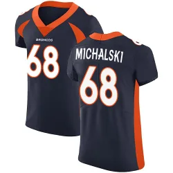 Men's Joe Michalski Denver Broncos No.68 Elite Alternate Vapor Untouchable Jersey - Navy