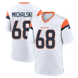 Men's Joe Michalski Denver Broncos No.68 Game 2nd Jersey - White