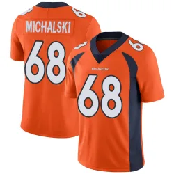 Men's Joe Michalski Denver Broncos No.68 Limited Team Color Vapor Untouchable Jersey - Orange