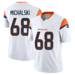 Men's Joe Michalski Denver Broncos No.68 Limited Vapor F.U.S.E. Jersey - White